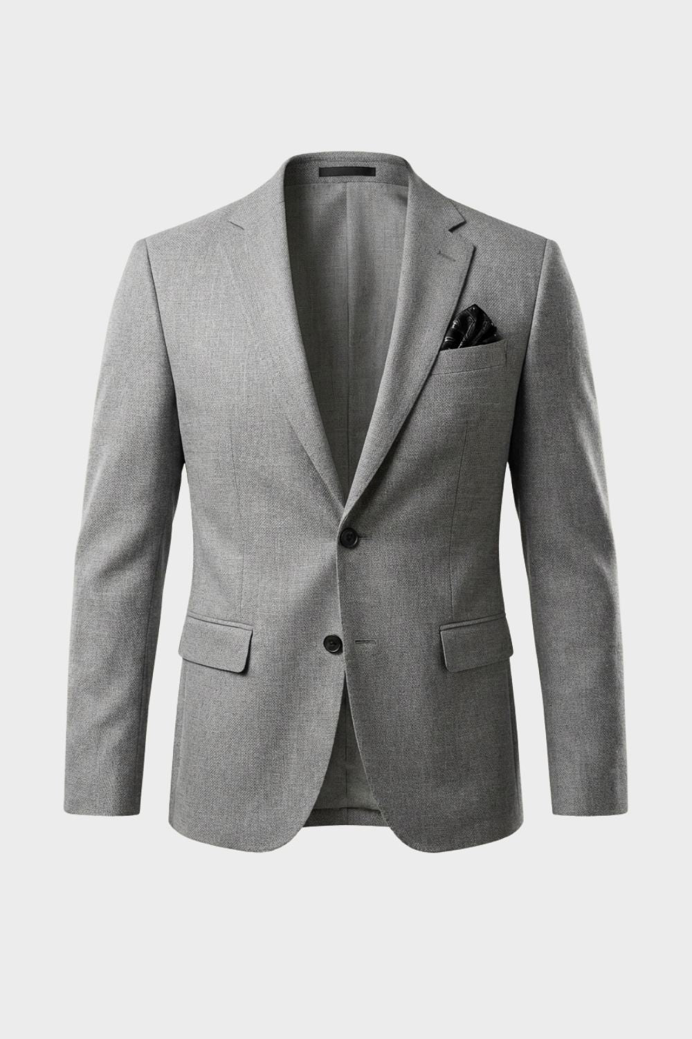 Men's slim-fit blazer with notch lapels and two-button front