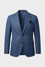 Men's slim-fit blazer with notch lapels and two-button front