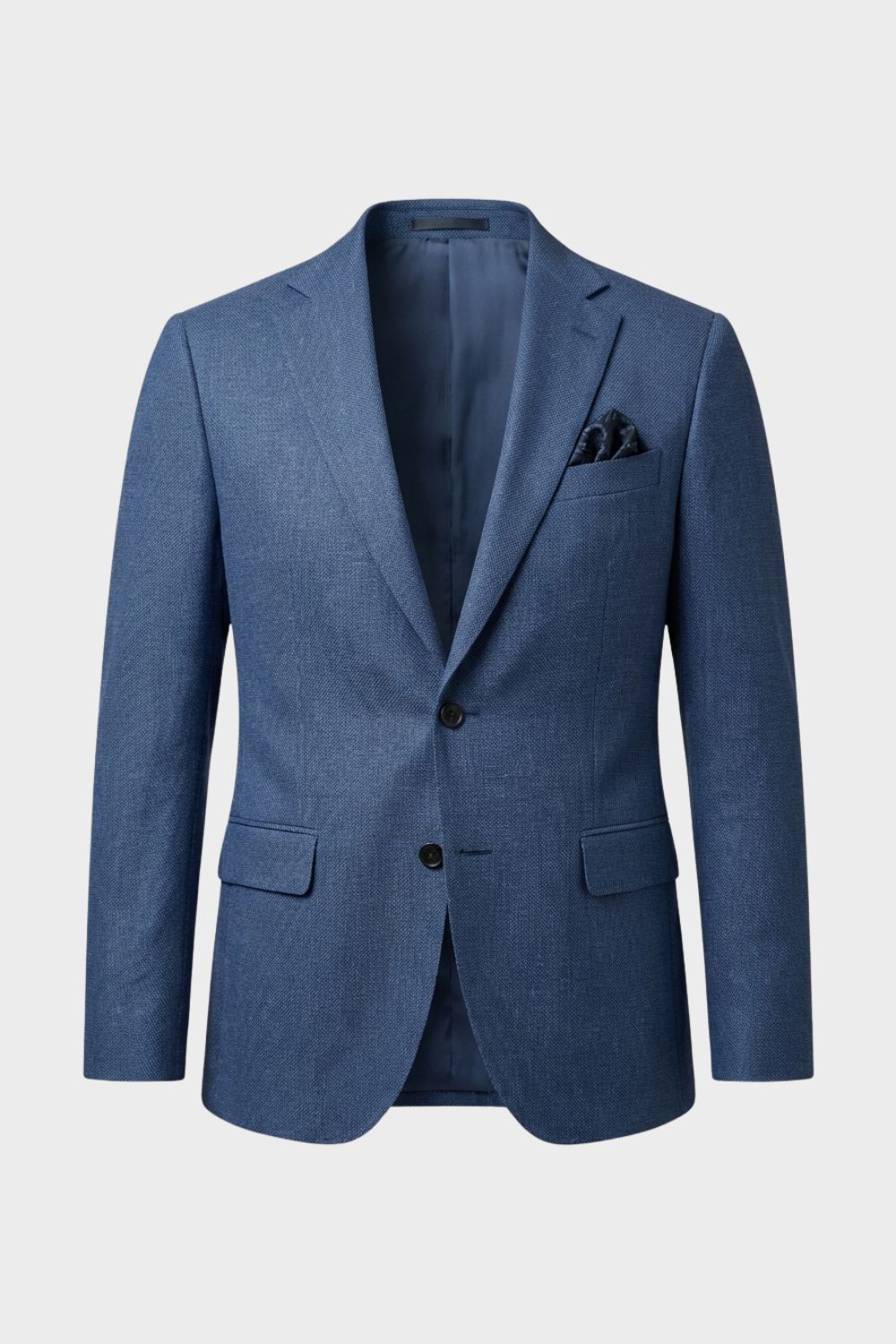Men's slim-fit blazer with notch lapels and two-button front