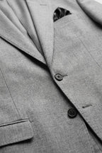 Men's slim-fit blazer with notch lapels and two-button front