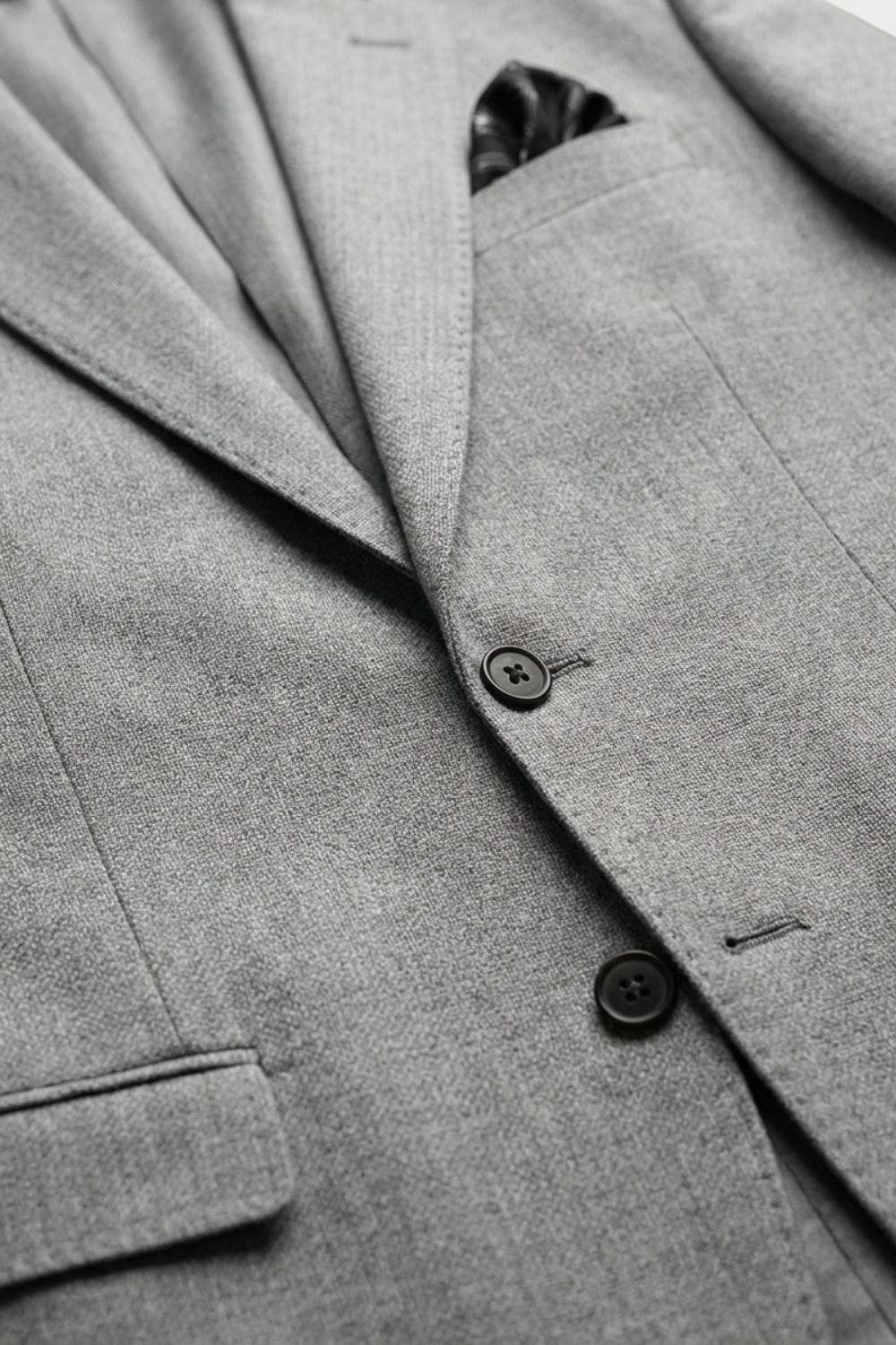 Men's slim-fit blazer with notch lapels and two-button front