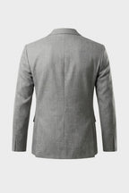 Men's slim-fit blazer with notch lapels and two-button front