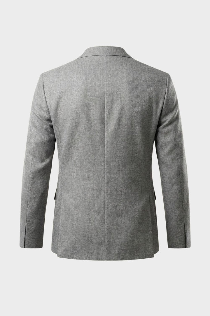 Men's slim-fit blazer with notch lapels and two-button front