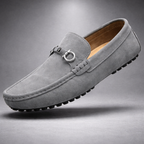 Men's slip-on loafers with metal bit, moc toe and lugged sole