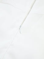 Novelia  - Elegant Sleeveless A-Line White Midi Dress Business Meetings