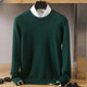 Men's crew neck knitted sweater with long sleeves