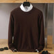 Men's crew neck knitted sweater with long sleeves