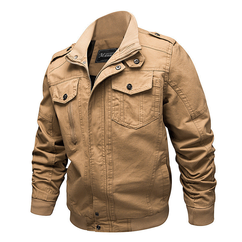 Men's Field Jacket with Shoulder Epaulettes