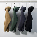 Unisex fleece zip hoodie with drawstring hood and front pockets