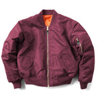 Men's quilted bomber jacket with zip front and side pockets