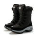 High top lace-up winter boots with faux fur collar