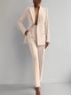 Women's Double-Breasted Blazer Trouser Suit Set