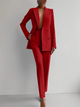Women's Double-Breasted Blazer Trouser Suit Set