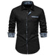 Men's shirt with paisley trim on collar and cuffs
