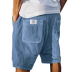Men's ribbed corduroy shorts with utility pockets