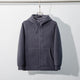 Unisex fleece zip hoodie with drawstring hood and front pockets