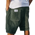 Men's ribbed corduroy shorts with utility pockets