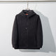 Unisex fleece zip hoodie with drawstring hood and front pockets