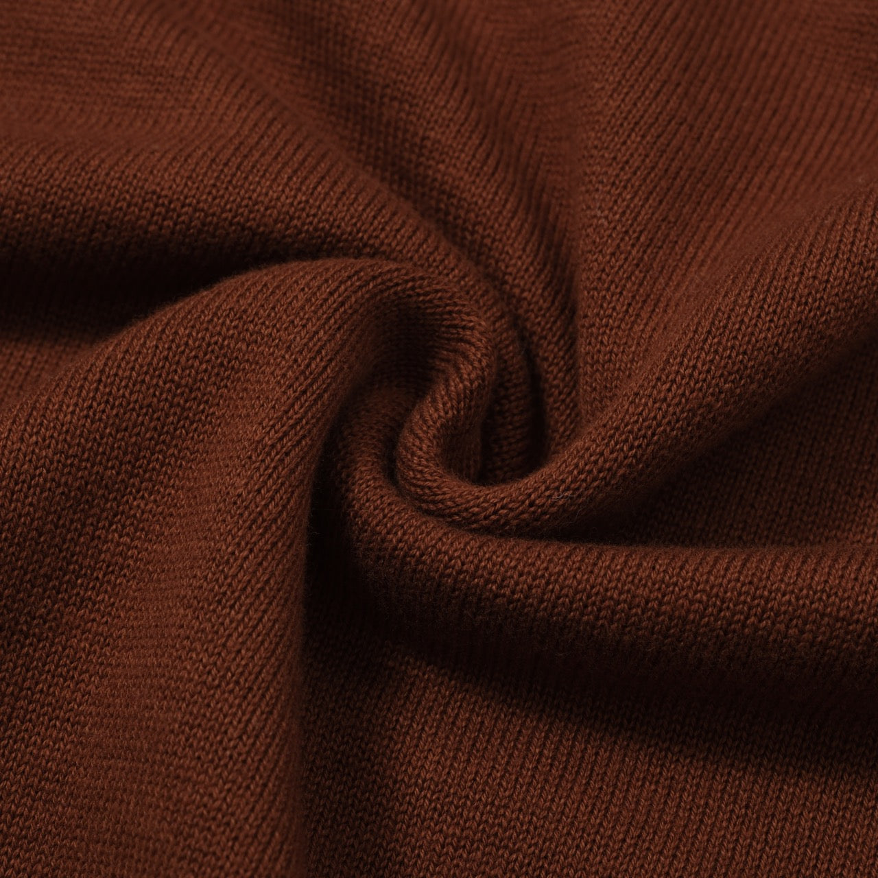 Men's brown knit T-shirt with contrast vertical racing stripes