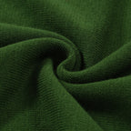 Men's green knit T-shirt with white side stripes and ribbed crew neck