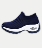 Women's ribbed slip-on sneakers with platform soles
