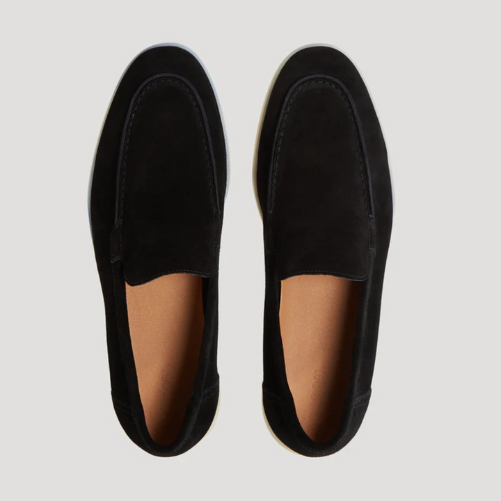 Slip-on loafers with moc toe detail and flat soles