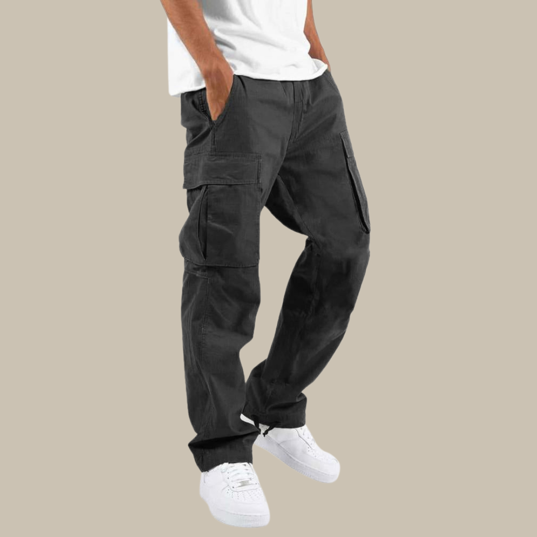 Men's Wide Leg Cargo Trousers