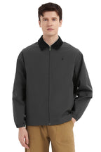 Men's bomber windbreaker jacket with zip front