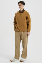 Men's bomber windbreaker jacket with zip front