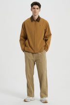 Men's bomber windbreaker jacket with zip front