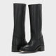 Women's knee-high classic cowboy boots with low block heels