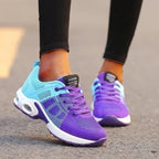 Low-top lace-up sneakers with perforated upper and segmented sole
