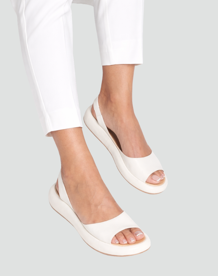 Women's orthopaedic wedge sandal with open toe, shown in pink and blue colours