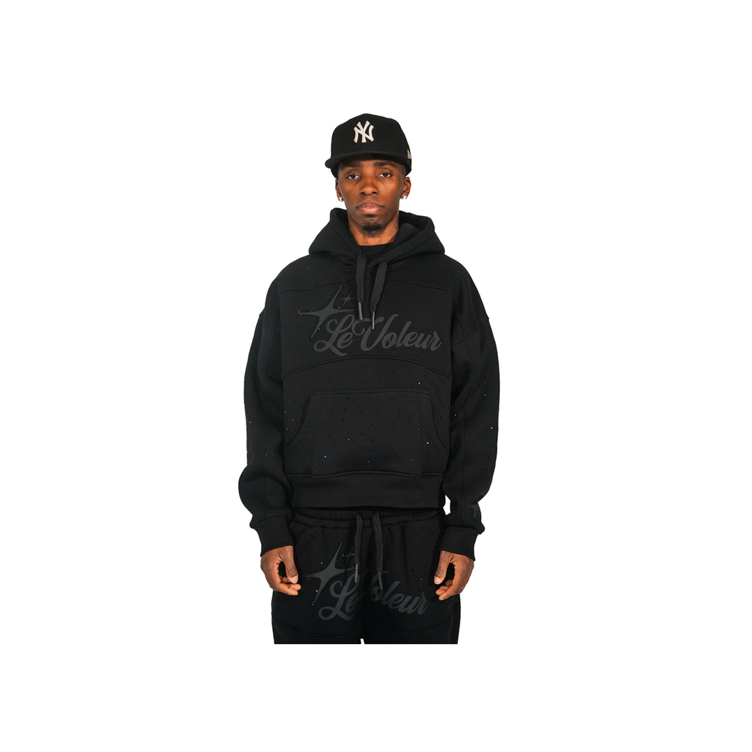 Unisex hooded sweatshirt and matching joggers with script graphic branding