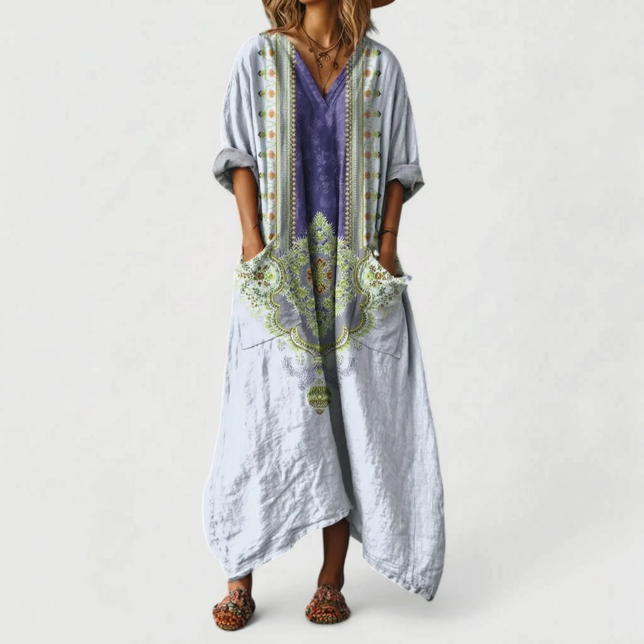 Paislea - Oversized Bohemian Paisley Maxi Dress
