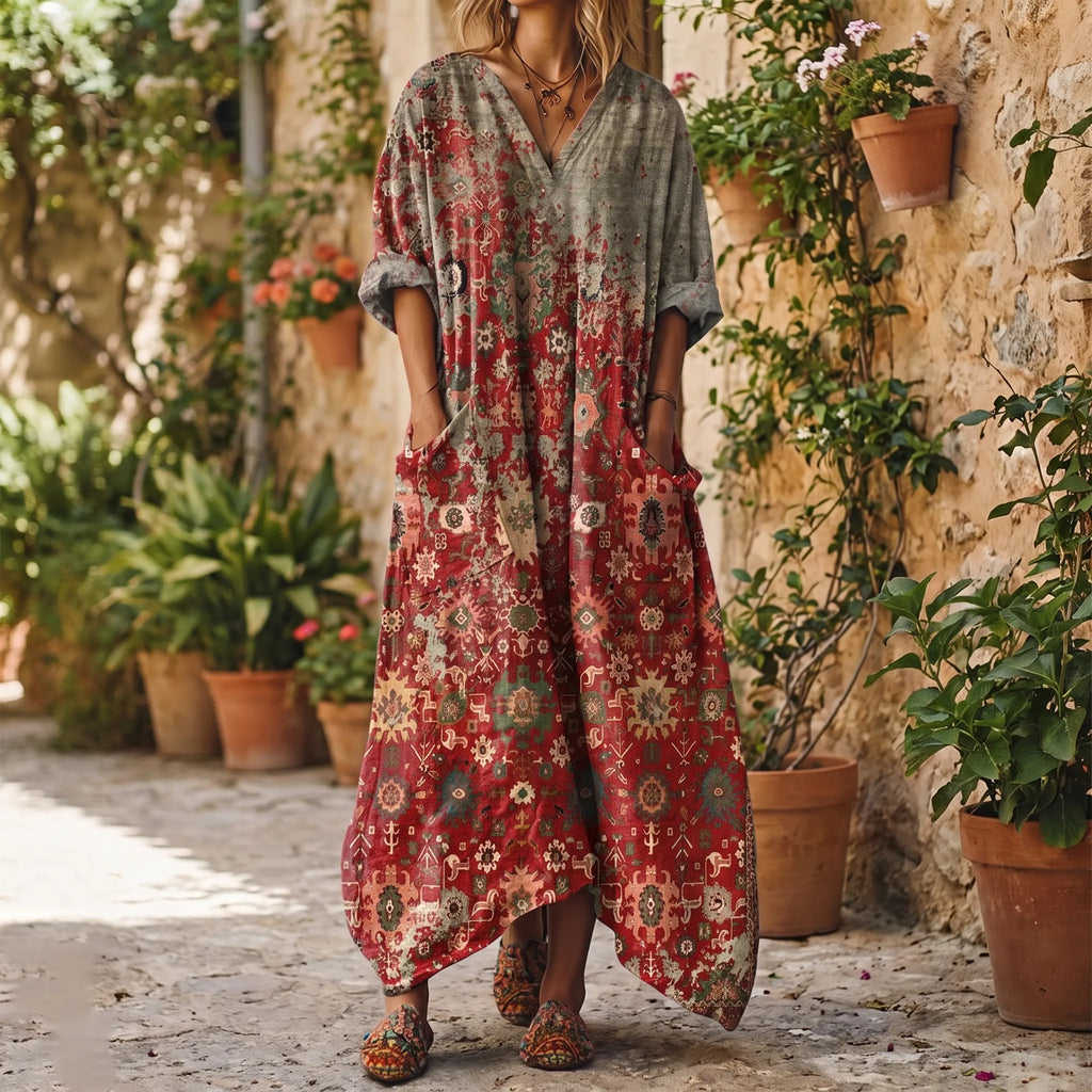 Paislea - Oversized Bohemian Paisley Maxi Dress