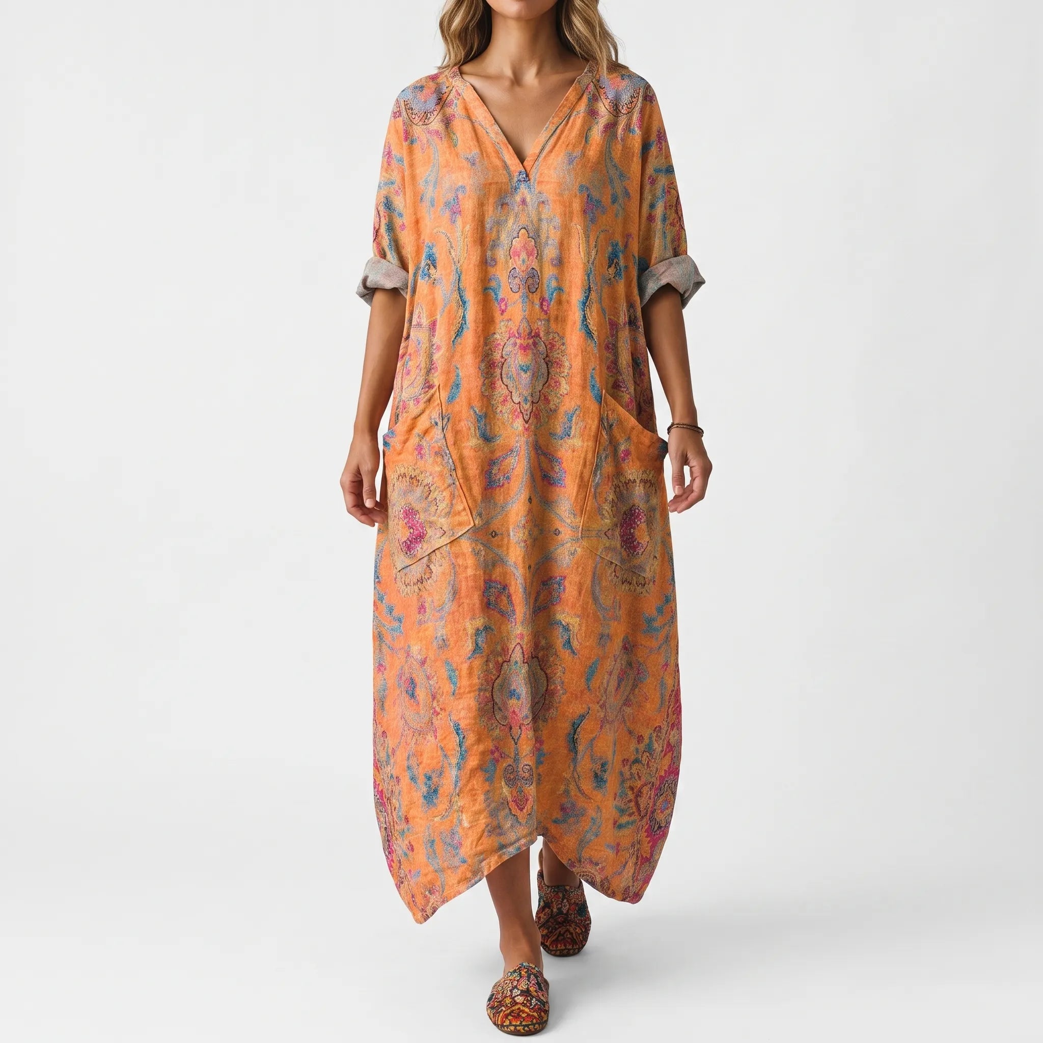 Paislea - Oversized Bohemian Paisley Maxi Dress