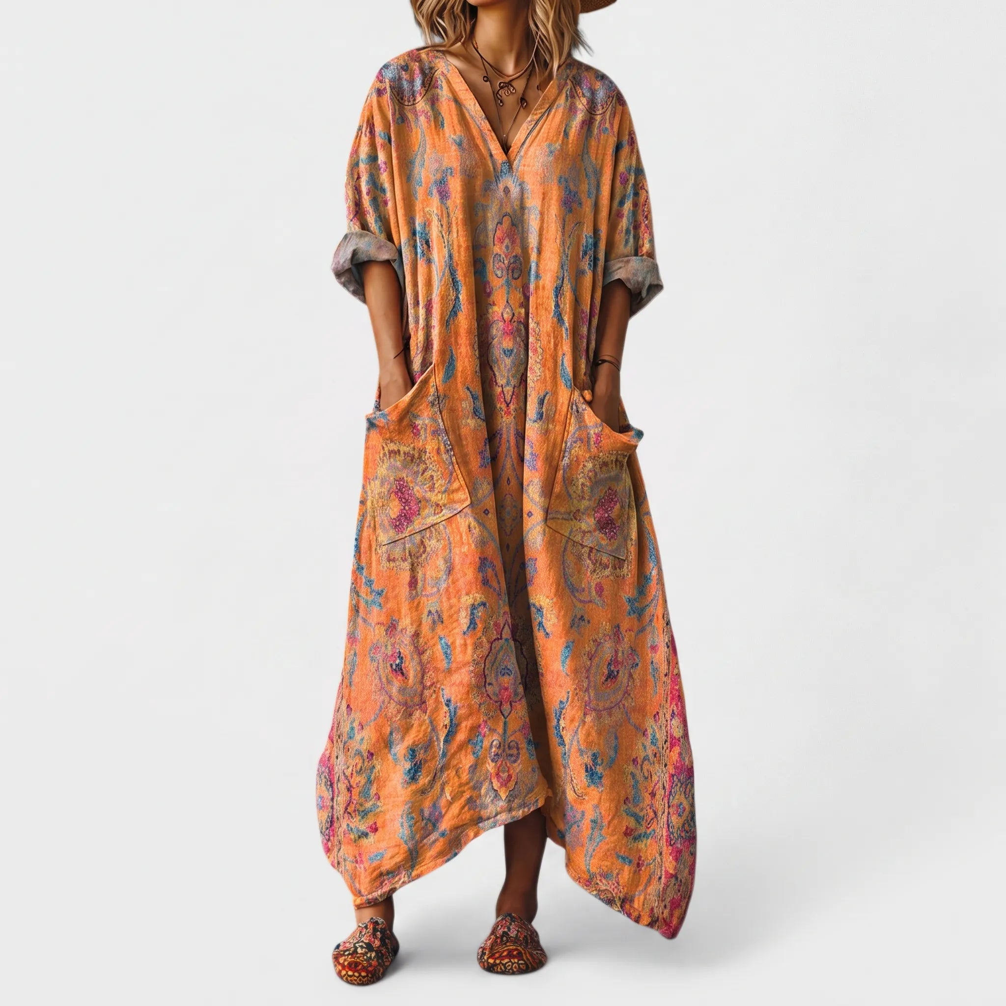 Paislea - Oversized Bohemian Paisley Maxi Dress
