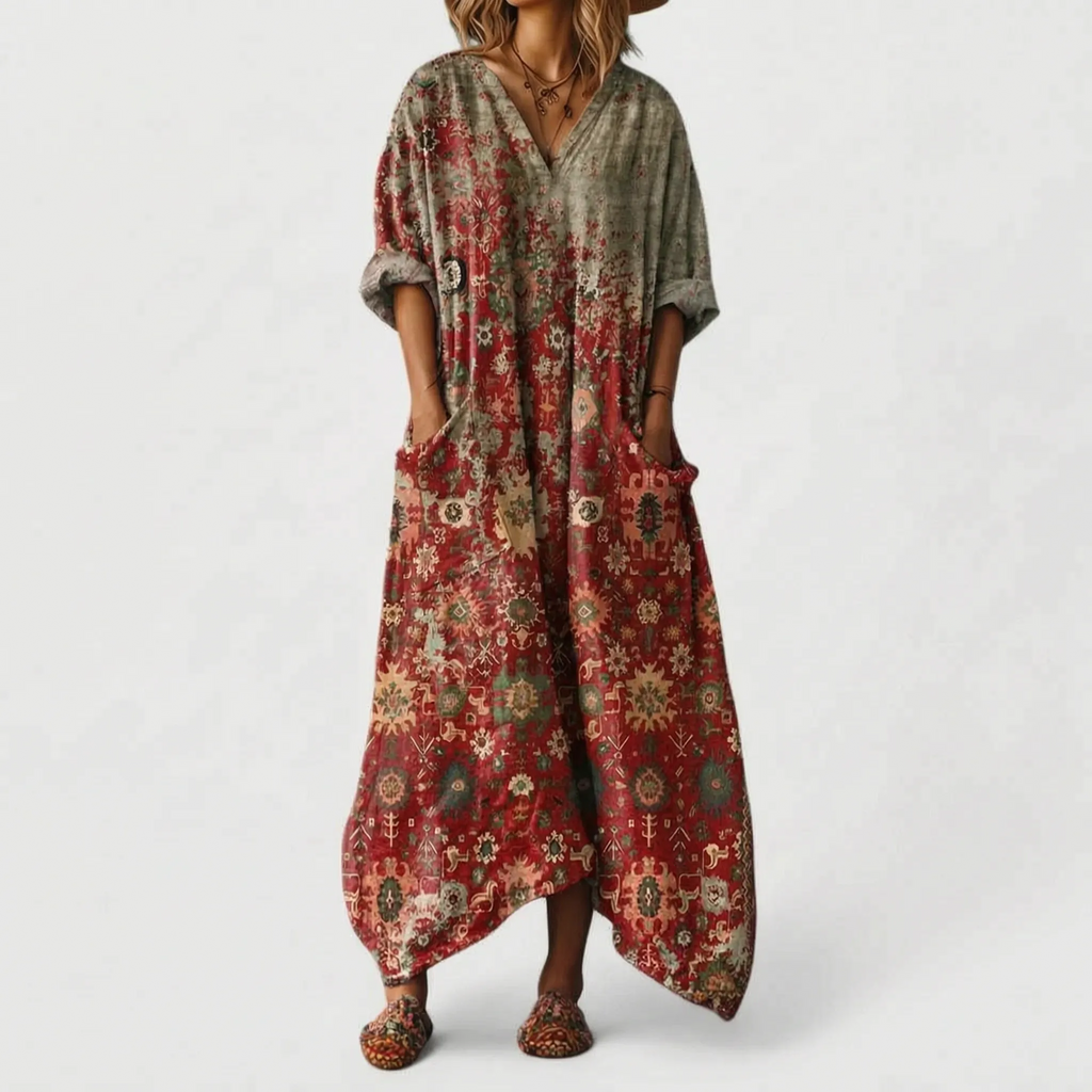 Paislea - Oversized Bohemian Paisley Maxi Dress