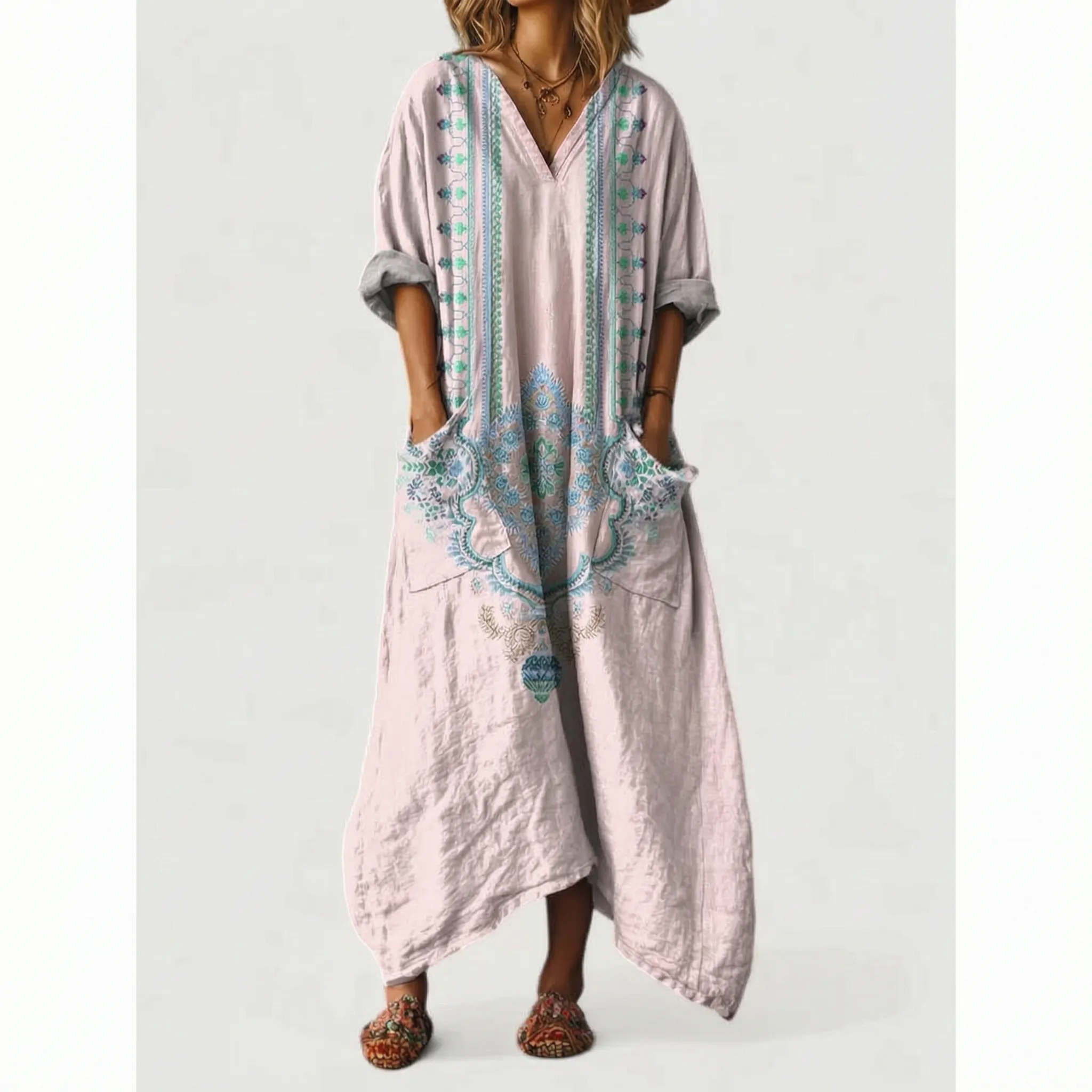 Paislea - Oversized Bohemian Paisley Maxi Dress