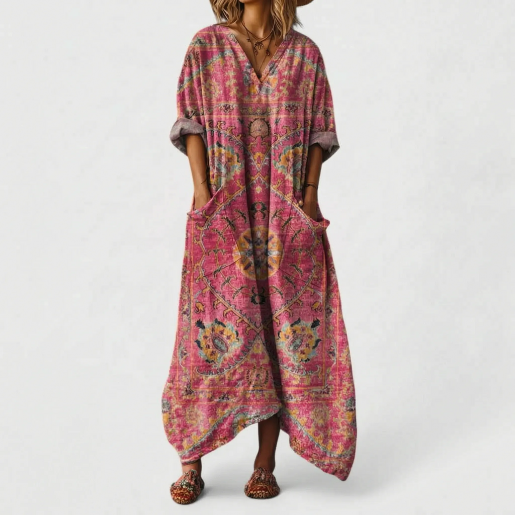 Paislea - Oversized Bohemian Paisley Maxi Dress