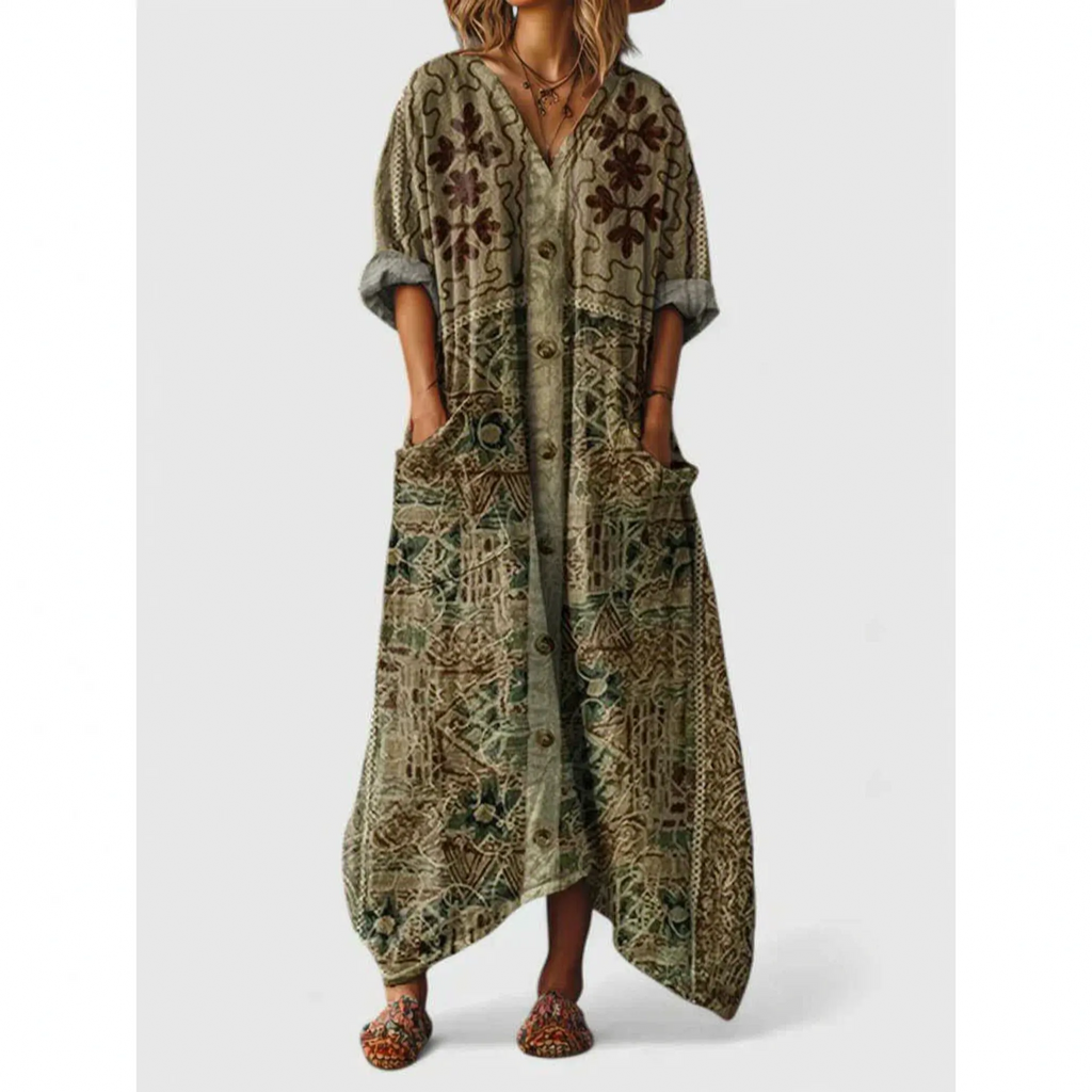 Paislea - Oversized Bohemian Paisley Maxi Dress