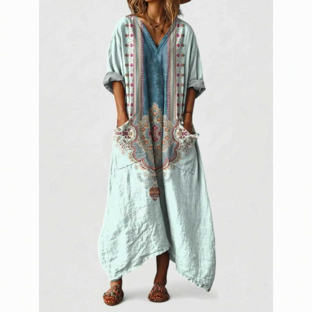 Paislea - Oversized Bohemian Paisley Maxi Dress