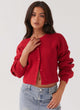Women's button front cardigan with long sleeves