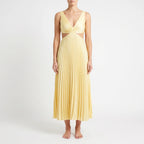 Plissea  - Sleeveless Pleated Midi Dress Evening Events