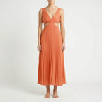 Plissea  - Sleeveless Pleated Midi Dress Evening Events