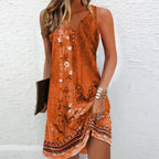 Women's sleeveless floral short dress