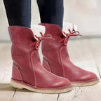 Women's fur lined lace-up winter boots