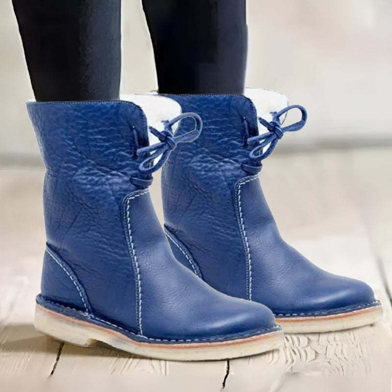 Women's fur lined lace-up winter boots