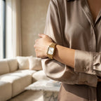 Quadris  - Minimalist Square Dial Womens Watch Tracking The Time